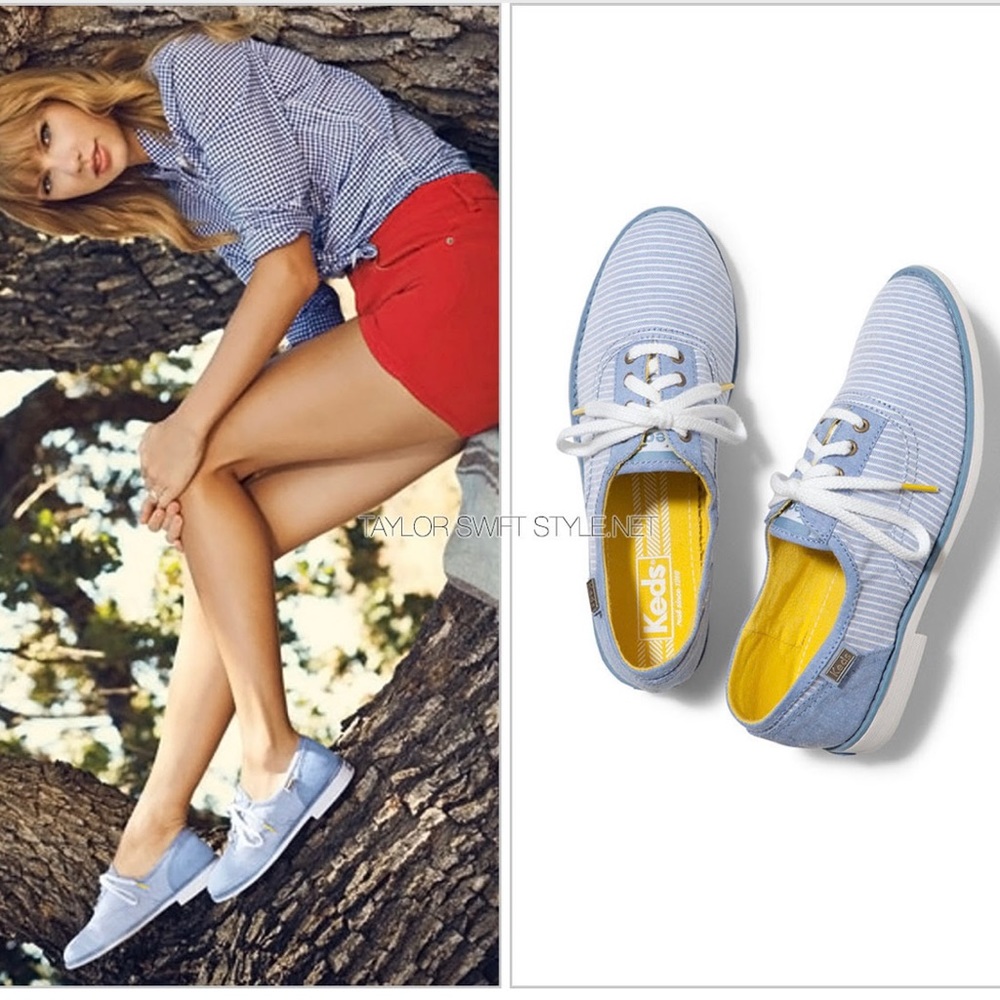 Keds Boyfriend Lace Up Oxford Shoe Women’s SZ 10 in Chambray Stripe